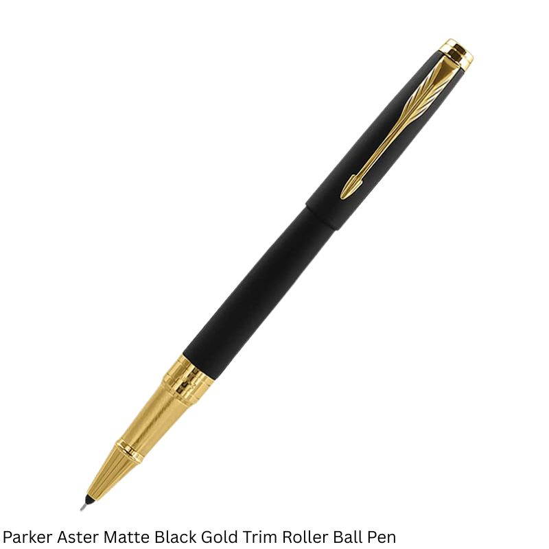 Parker Aster Matte Black Chrome Trim Rollerball Pen