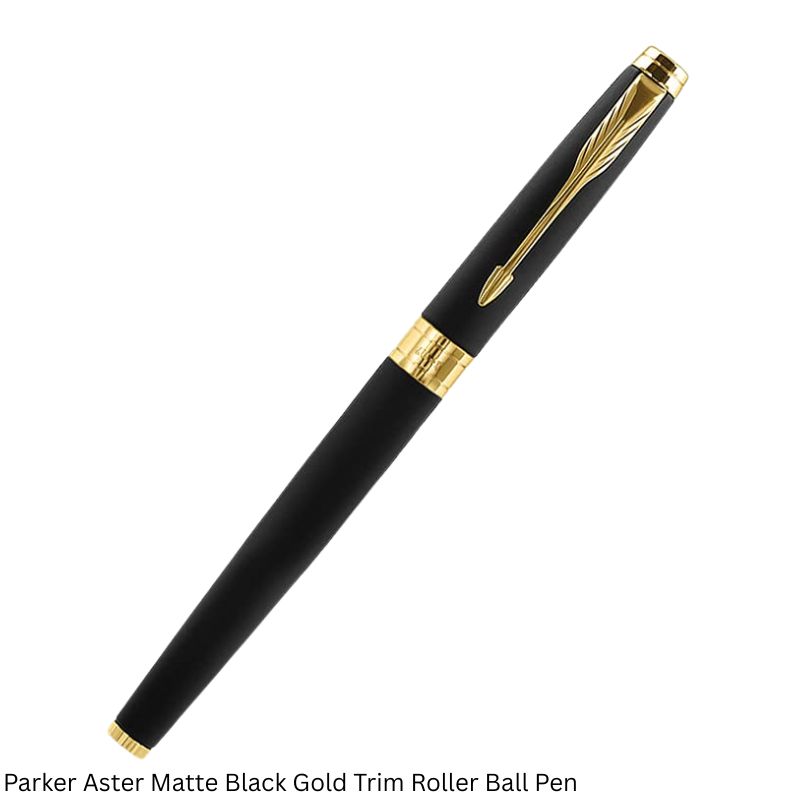 Parker Aster Matte Black Chrome Trim Rollerball Pen