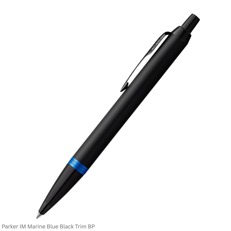 Parker IM Marine Blue Black Trim Ballpoint Pen