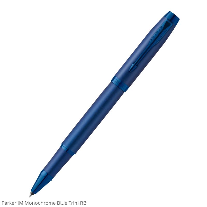 Parker IM Monochrome Blue Trim Rollerball Pen