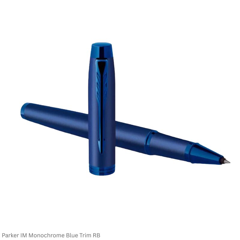 Parker IM Monochrome Blue Trim Rollerball Pen