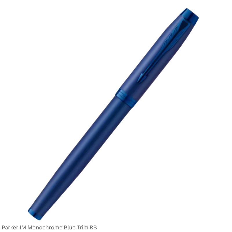 Parker IM Monochrome Blue Trim Rollerball Pen