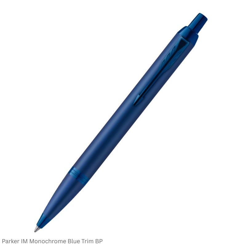 Parker IM Monochrome Blue Trim Ballpoint Pen