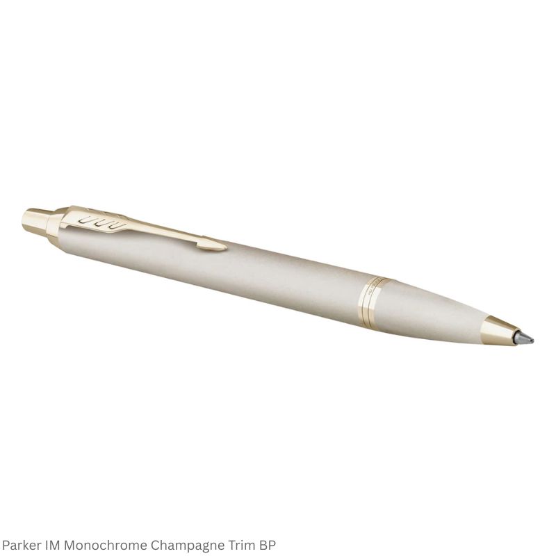 Parker IM Monochrome Champagne Trim Ballpoint Pen