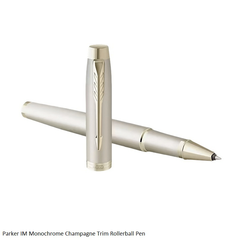 Parker IM Monochrome Champagne Trim Rollerball Pen