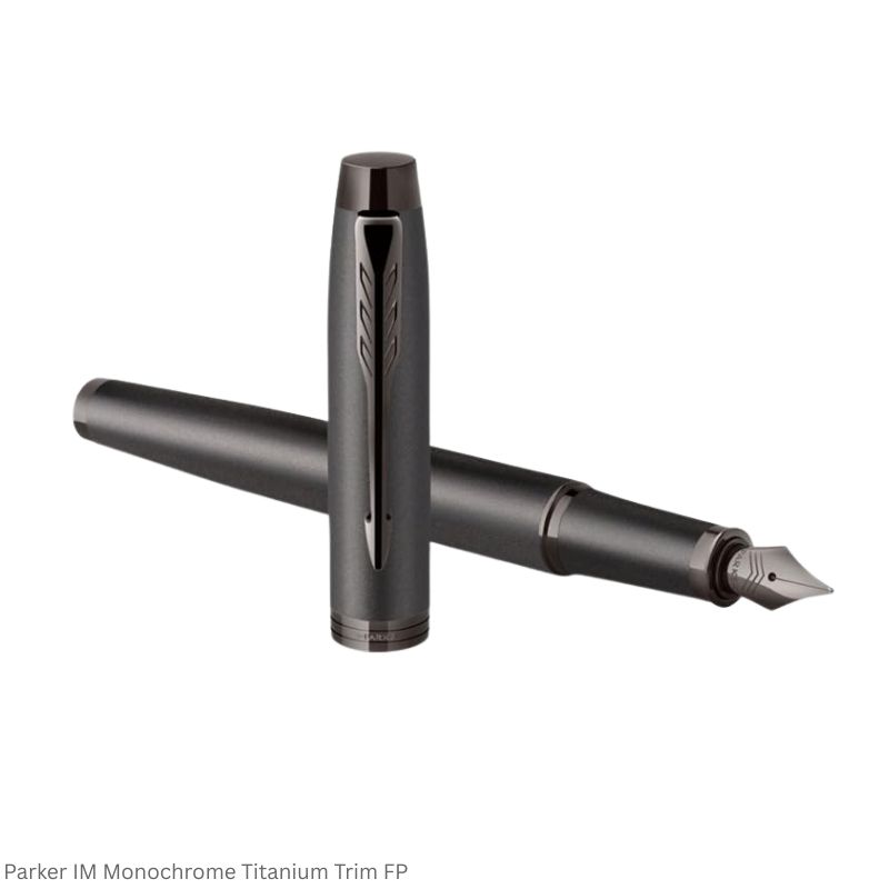 Parker IM Monochrome Titanium Trim Fountain Pen Medium Point