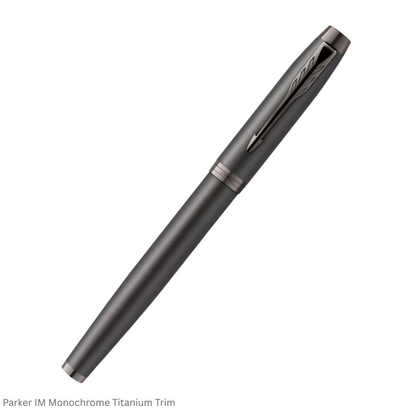 Parker IM Monochrome Titanium Trim Fountain Pen Medium Point