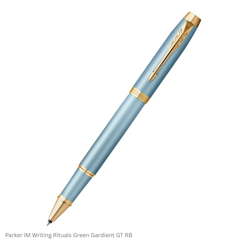 Parker IM Writing Rituals Green Gradient Gold Trim Rollerball Pen