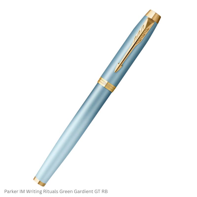 Parker IM Writing Rituals Green Gradient Gold Trim Rollerball Pen