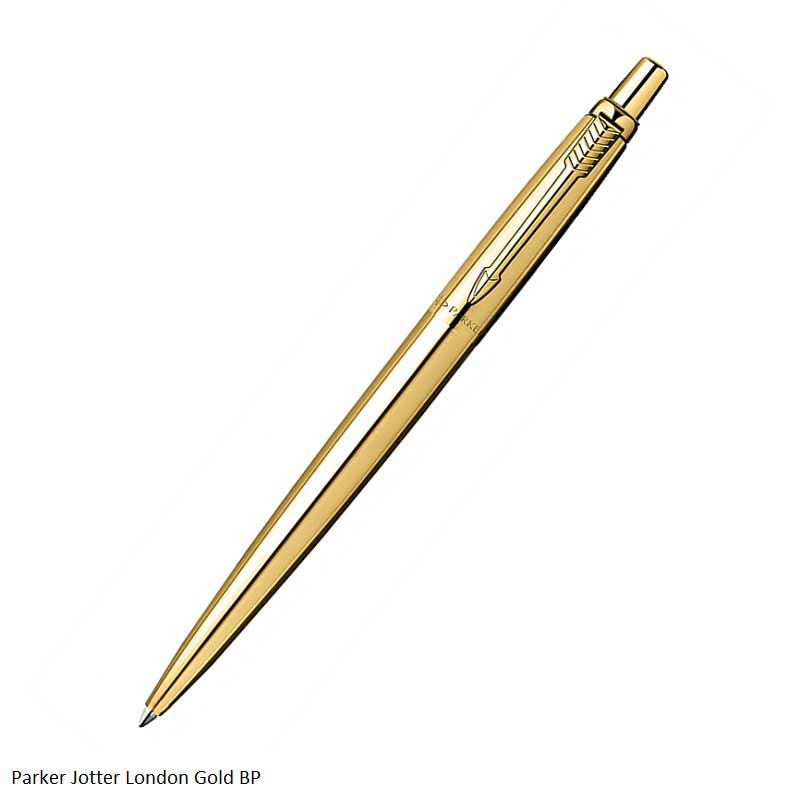Parker Jotter Stainless Steel Gold Ball Point Pen with Gold Trims