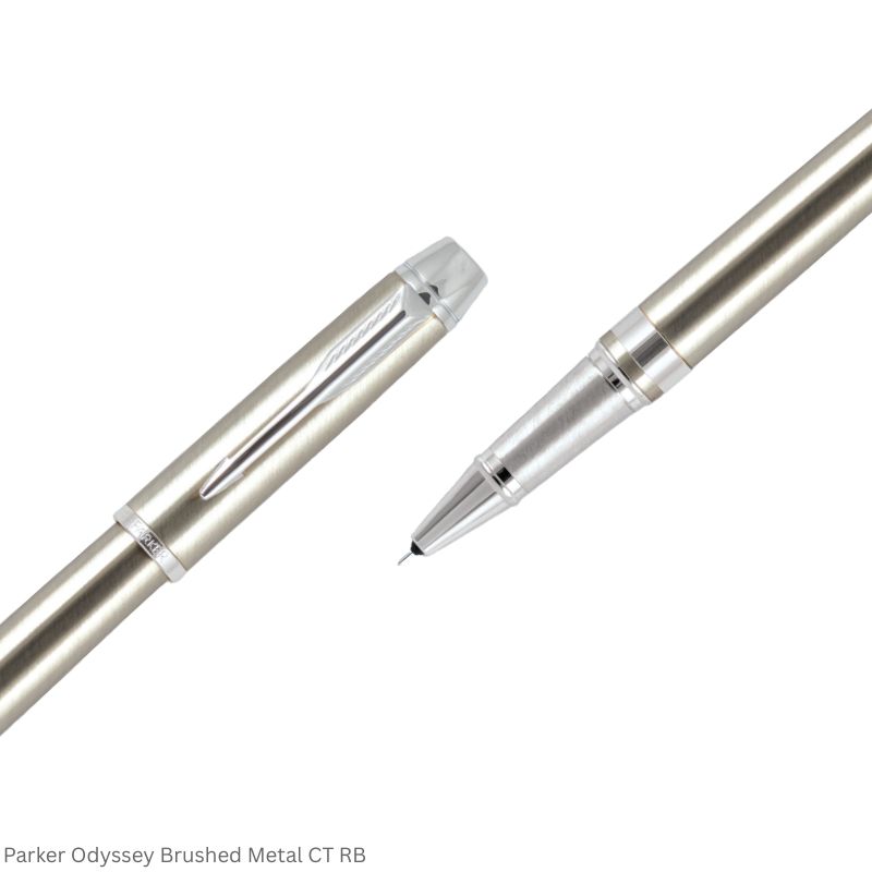 Parker Odyssey Brushed Metal Chrome Trim Rollerball Pen