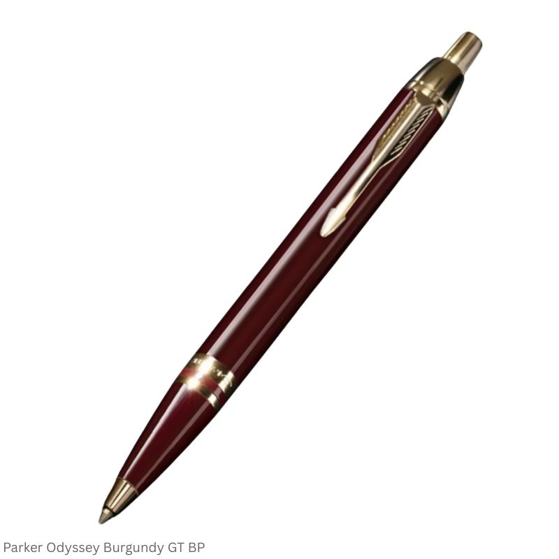 Parker Odyssey Burgundy Gold Trim Ballpoint Pen