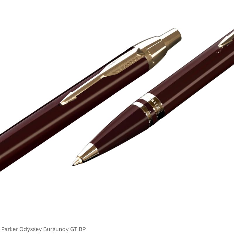 Parker Odyssey Burgundy Gold Trim Ballpoint Pen