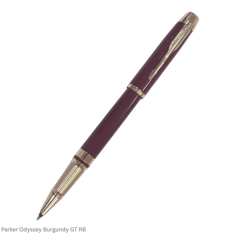 Parker Odyssey Burgundy Gold Trim Rollerball Pen