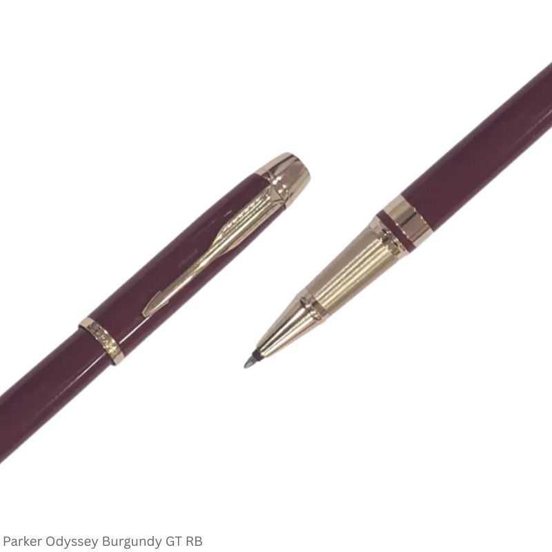 Parker Odyssey Burgundy Gold Trim Rollerball Pen