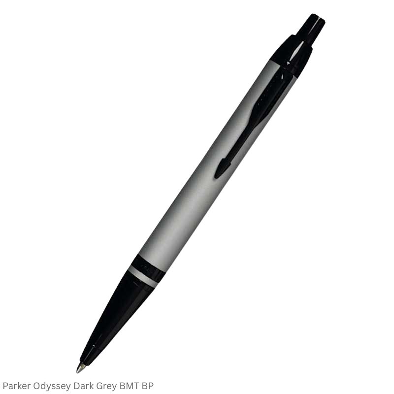 Parker Odyssey Dark Grey Black Metal Trim Ballpoint Pen