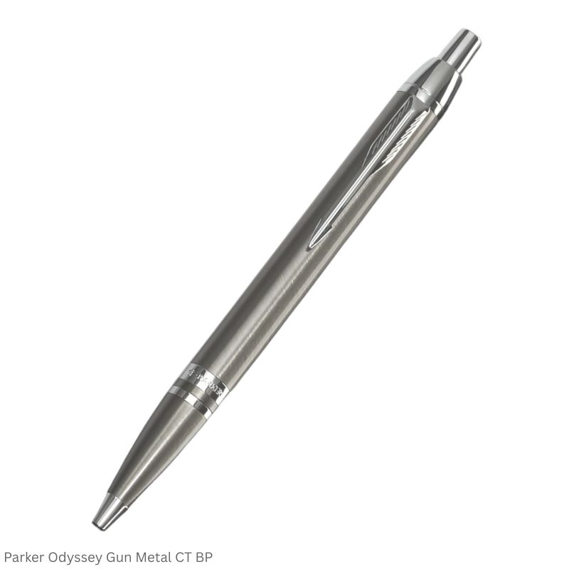 Parker Odyssey Gun Metal Chrome Trim Ballpoint Pen