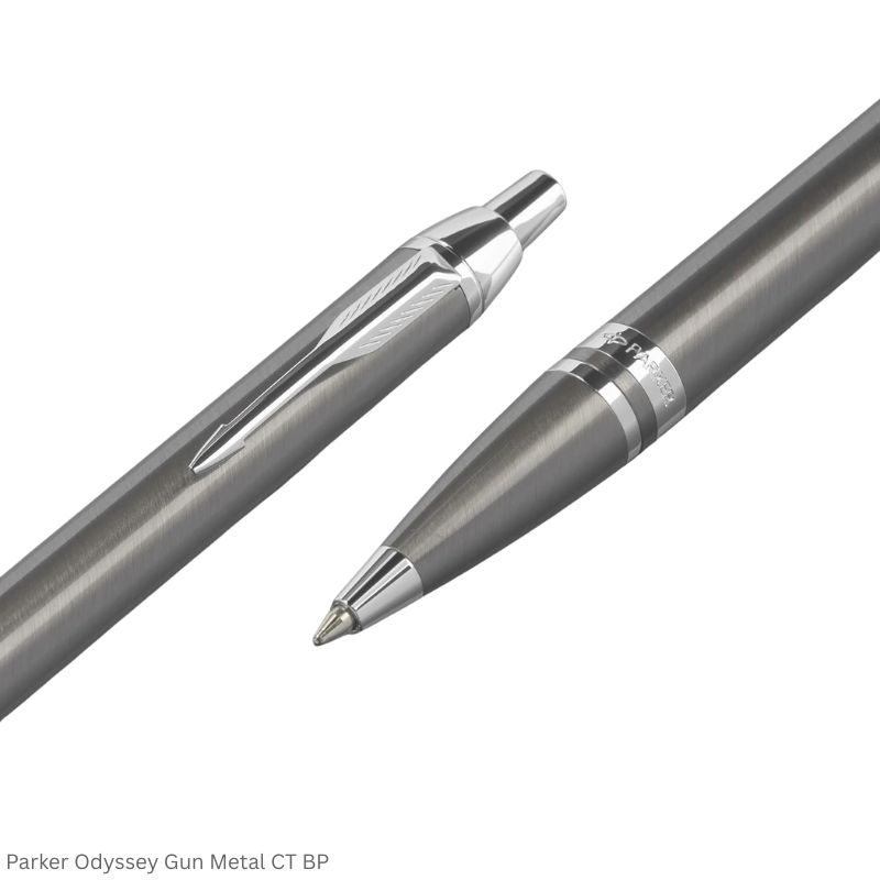 Parker Odyssey Gun Metal Chrome Trim Ballpoint Pen