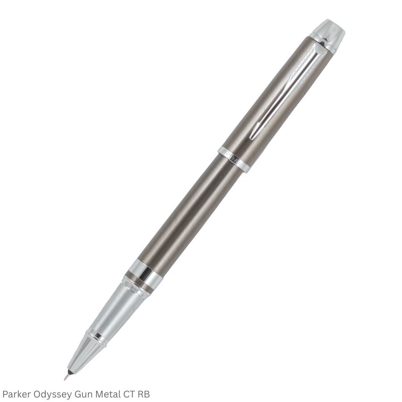 Parker Odyssey Gun Metal Chrome Trim Rollerball Pen