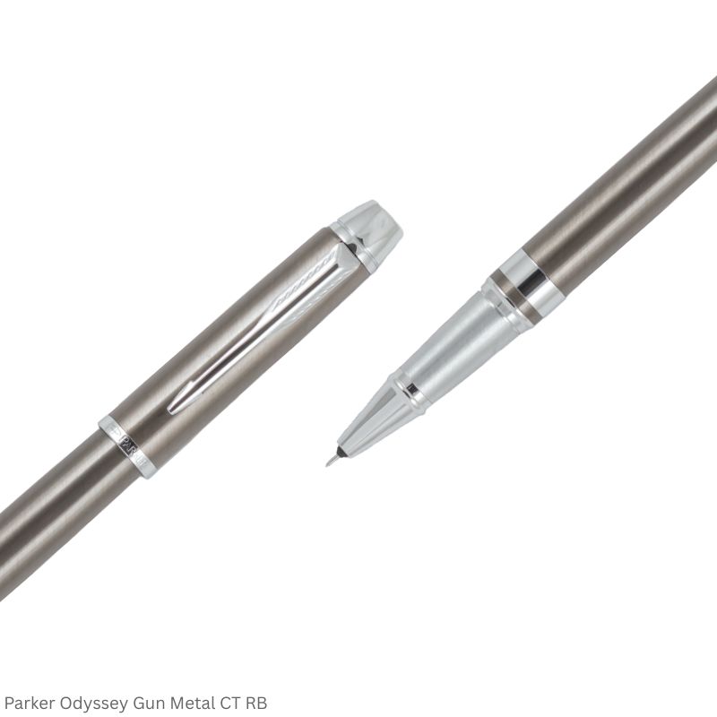 Parker Odyssey Gun Metal Chrome Trim Rollerball Pen