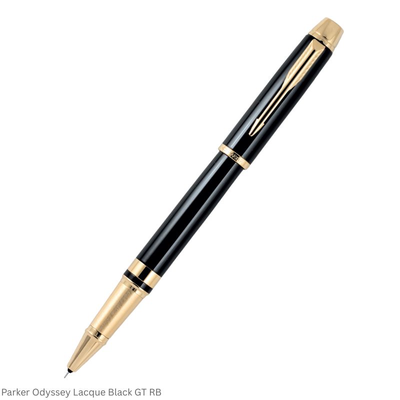 Parker Odyssey Laque Black Gold Trim Rollerball Pen
