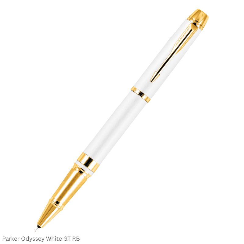 Parker Odyssey White - Gold Trim Rollerball Pen