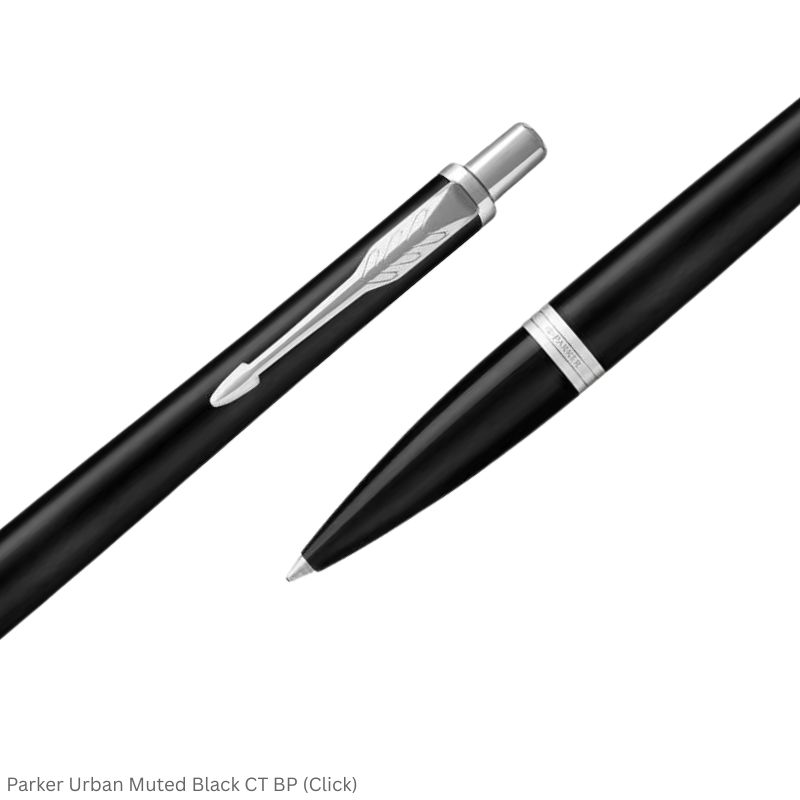 Parker Urban Muted Black Chrome Trim Click Ballpoint Pen