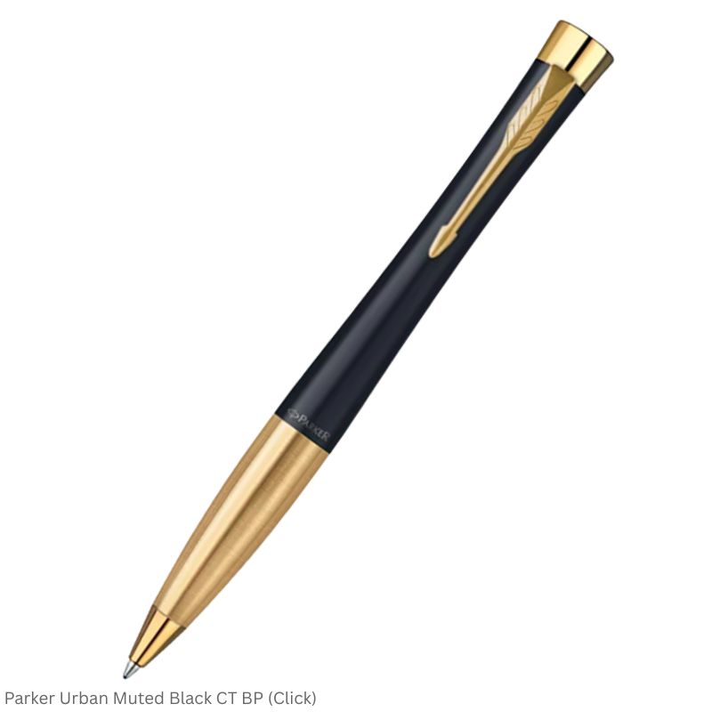 Parker Urban Muted Black Golde Trim Twist Ballpoint Pen