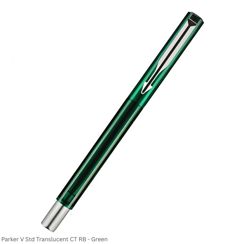 Parker Vector Standard Translucent Chrome Trim Rollerball Pen in Assorted Body Colors