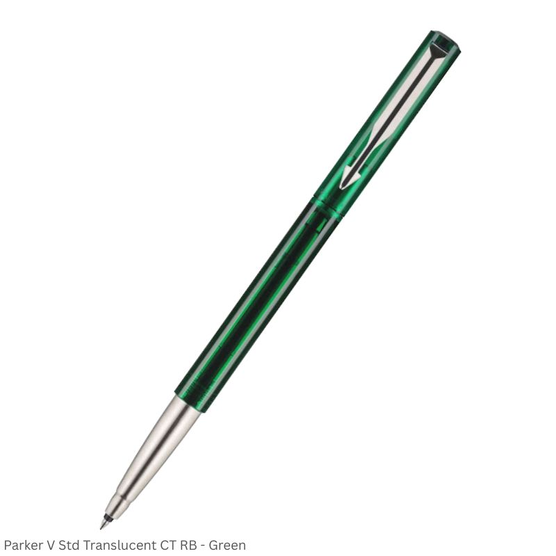 Parker Vector Standard Translucent Chrome Trim Rollerball Pen in Assorted Body Colors