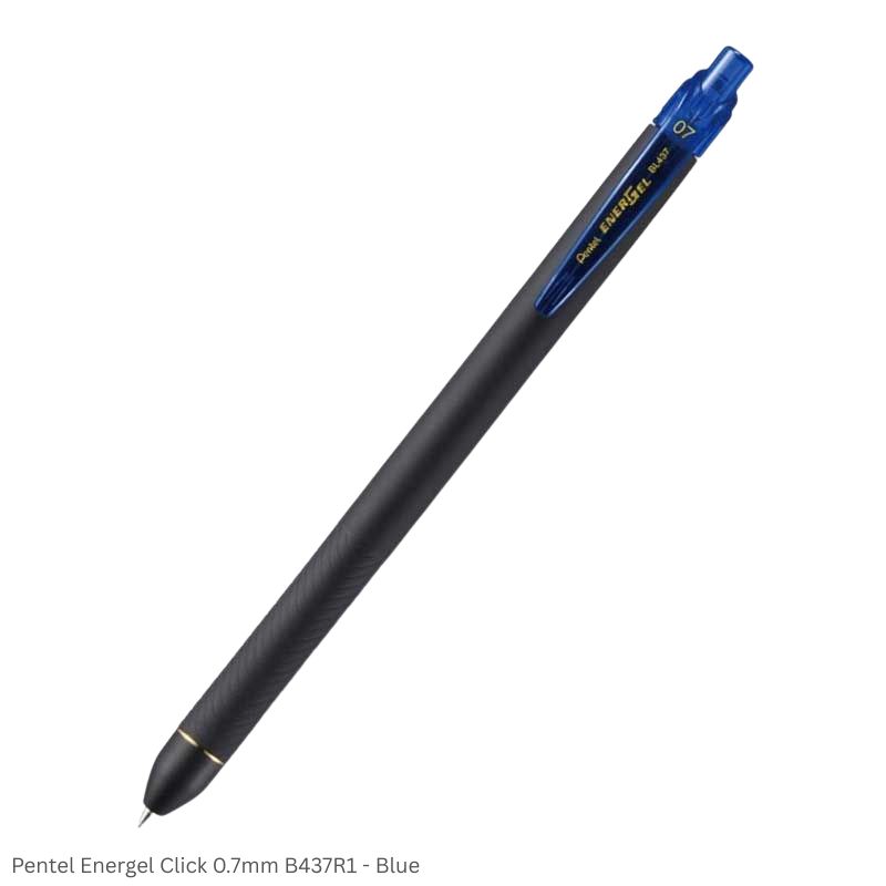 Pentel Energel Click BL437R1 Roller Ball Pen Ink Color Black, Blue and Red
