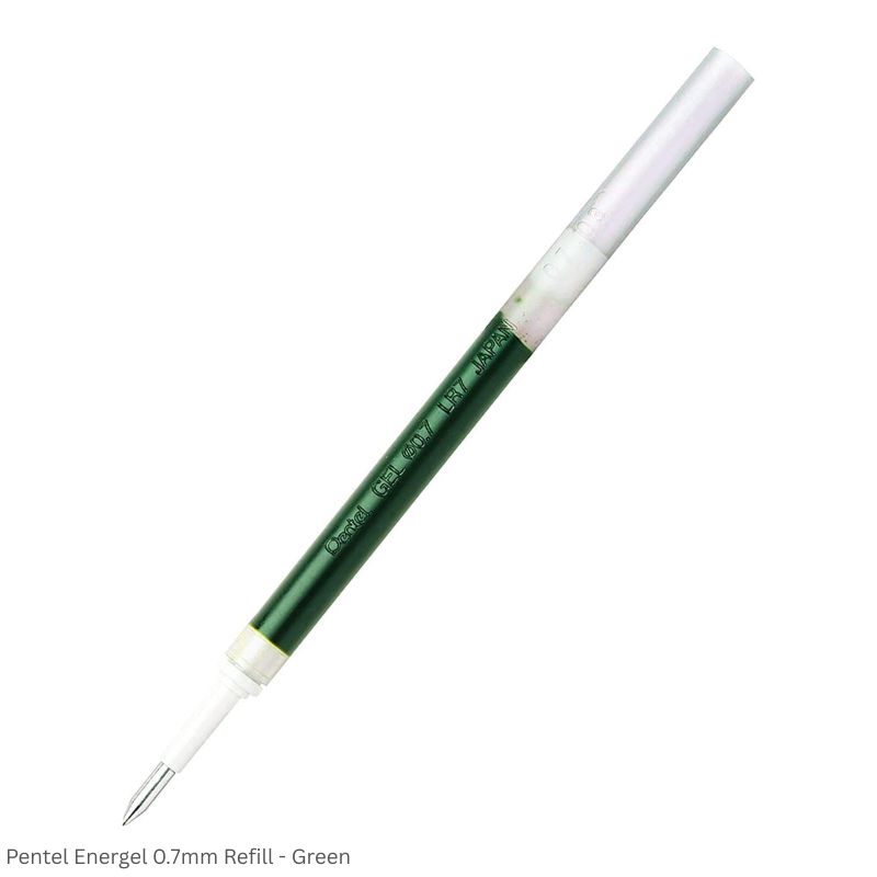 Pentel Energel 0.7mm Roller Ball Refill in Black, Blue, Green and Red Colors