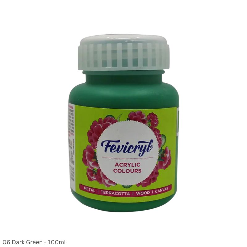 Pidilite Fevicryl Acrylic Colours in 15ml, 100ml and 500ml bottles