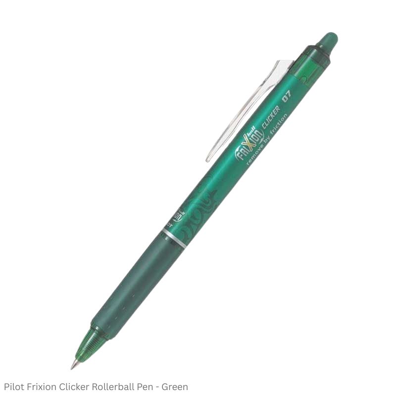 Pilot Frixion Clicker Rollerball Erasable Pen Ink Color - Black, Blue, Green and Red