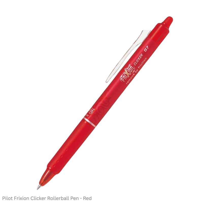 Pilot Frixion Clicker Rollerball Erasable Pen Ink Color - Black, Blue, Green and Red