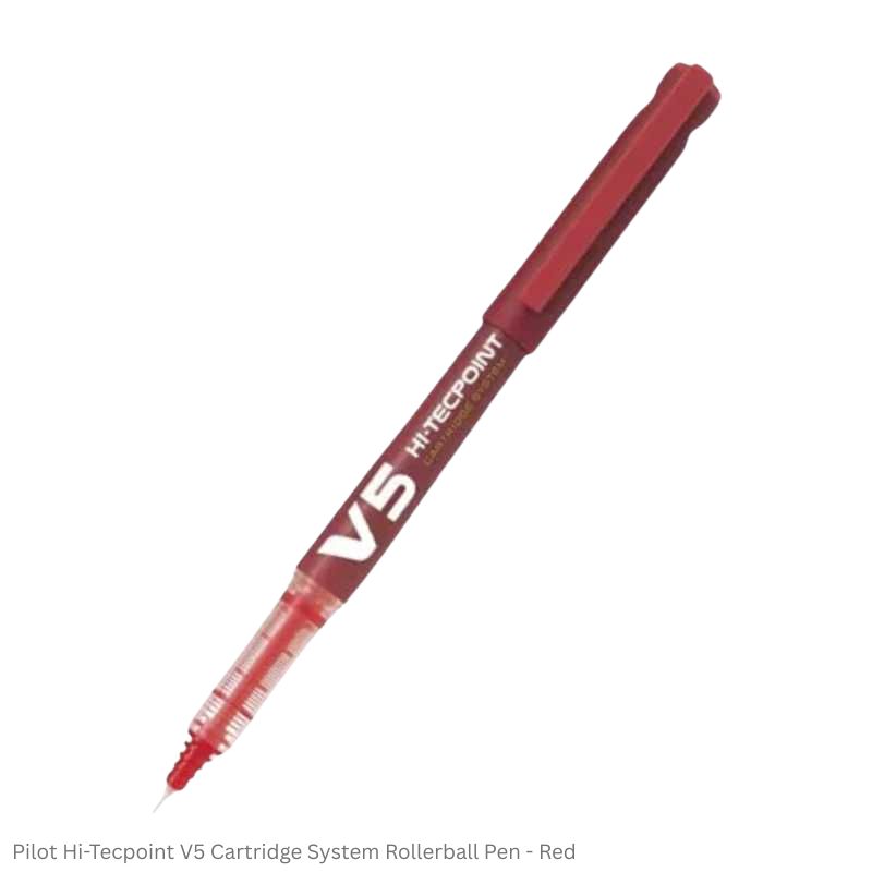 Pilot Hi-Tecpoint V5 Cartridge System Rollerball Pen in 4 different colors