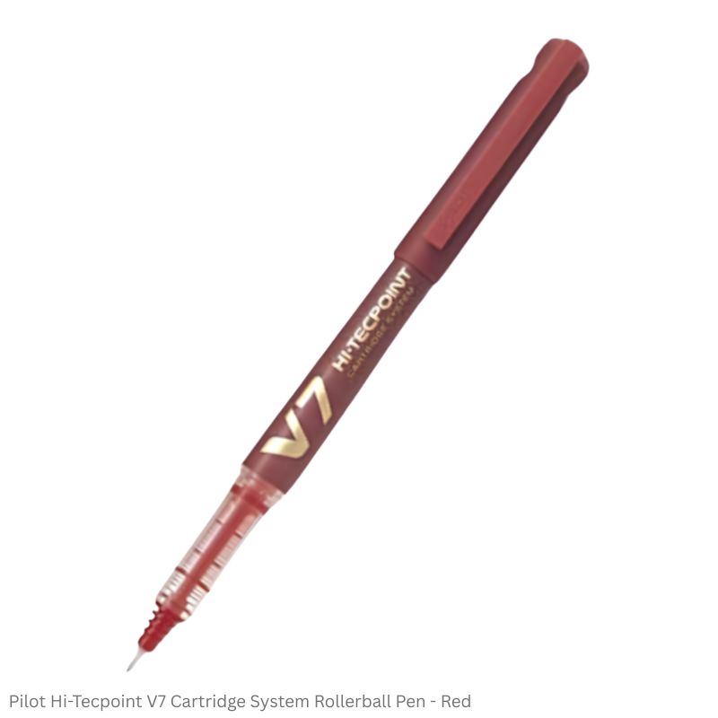 Pilot Hi-Tecpoint V7 Cartridge System Rollerball Pen in 4 different colors