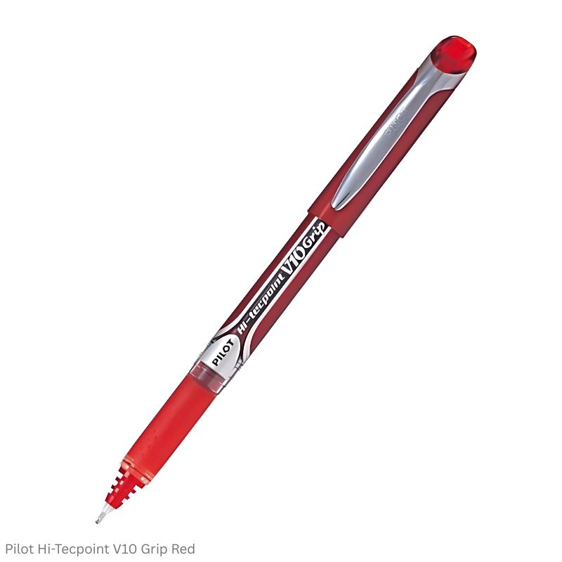 Pilot Hi-Tecpoint V10 Grip Liquid Ink Rollerball Pen in 4 different colors