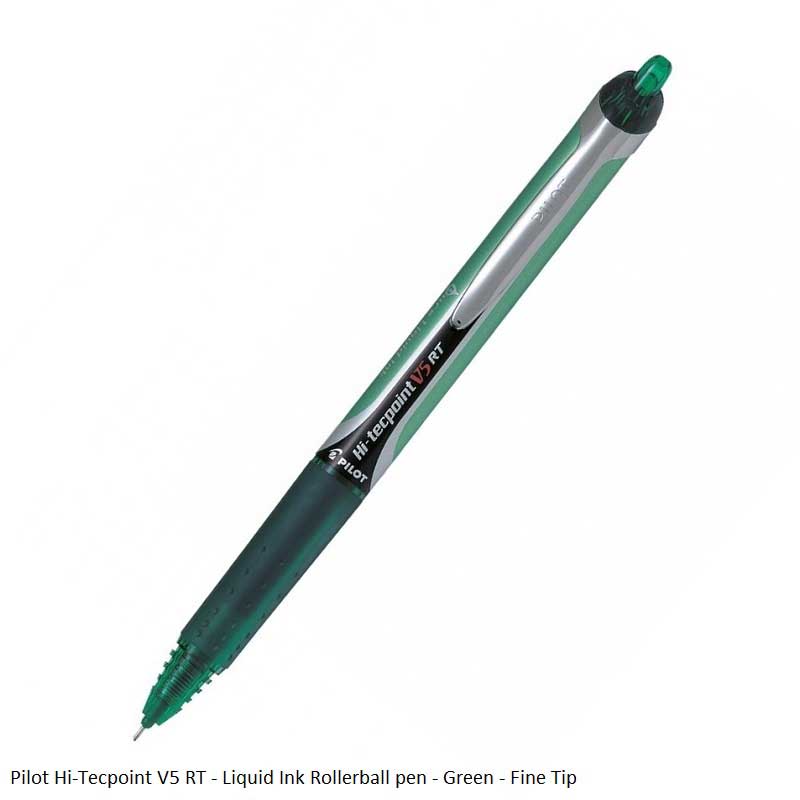 Pilot Hi-Tecpoint V5RT Liquid Ink Rollerball Pen in 4 different colors