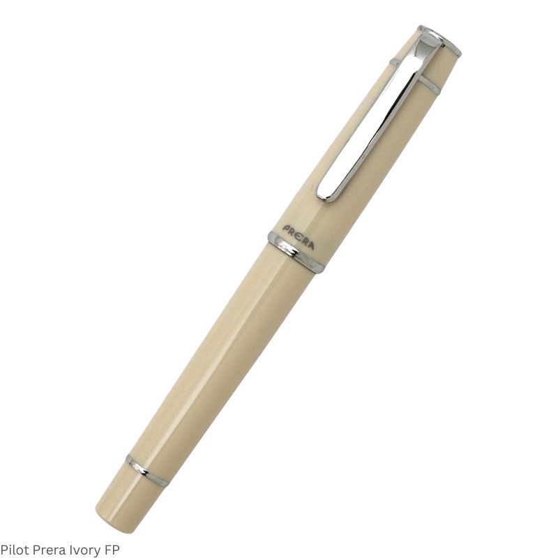 Pilot Prera Fountain Pen Ivory CT – Medium Nib, Chrome Trim, Made in Japan