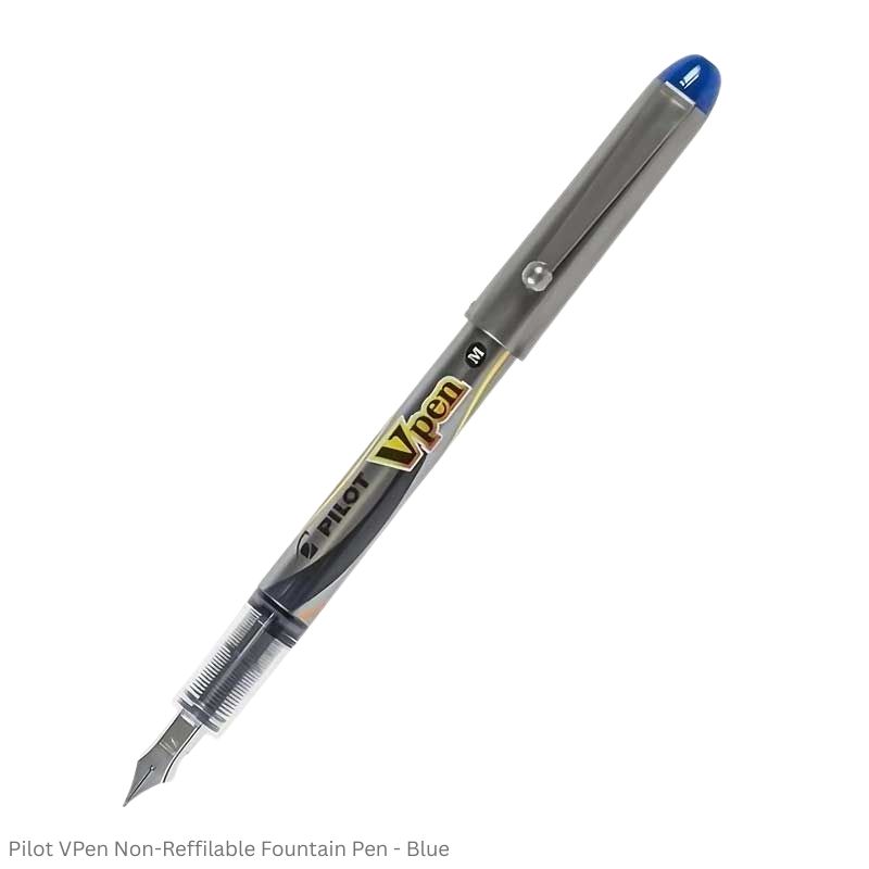 Pilot VPen Non-refillable Fountain Pen Ink Color Black and Blue