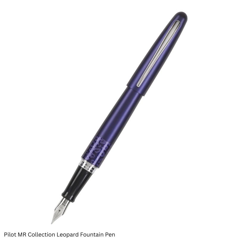 Pilot MR Animal Collection Fountain Pen Matte Plum with Leopard Accent