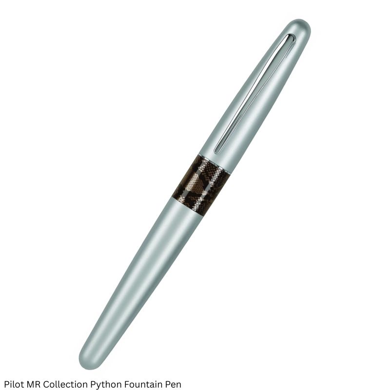 Pilot MR Animal Collection Fountain Pen Matte Silver with Python Accent