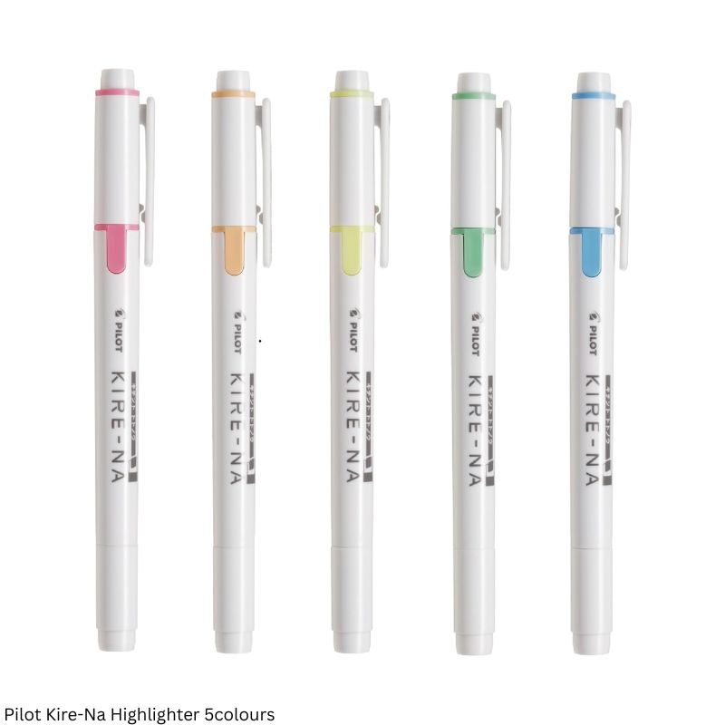 Pilot Kire-Na Double-Sided Highlighter Set – 5 Assorted Colours