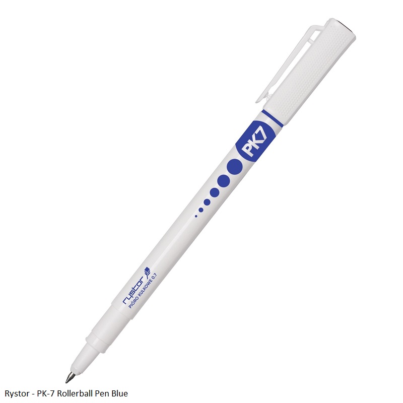Rystor PK7 Rollerball Pen 0.7mm Black, Blue and Red Ink, Smooth Writing Pen