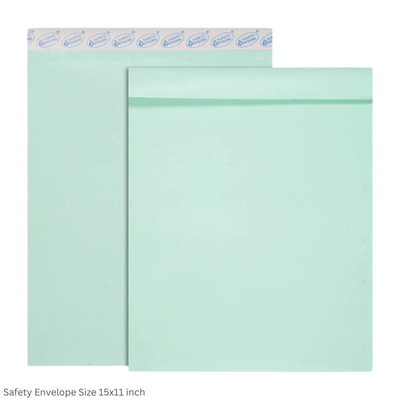 Safety Envelopes - Polynet. Available Sizes 7x5inch, 9.5x4.5inch 10x8inch, 11x5inch, 12x10inch, 15x11inch, 16x12inch and 18x14inch. 50Pcs per Pack