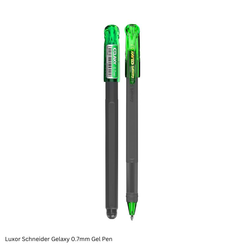 Luxor Schneider Gelaxy Gel Pen 0.7mm Quick Dry in Black, Blue, Green and Red Ink Color