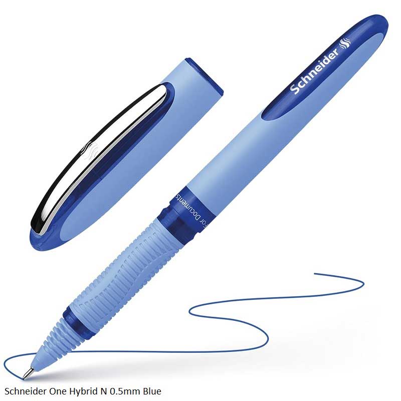 Schneider One Hybrid N 0.5mm Needle Tip Ultra Fine Writing Rollerball Pen