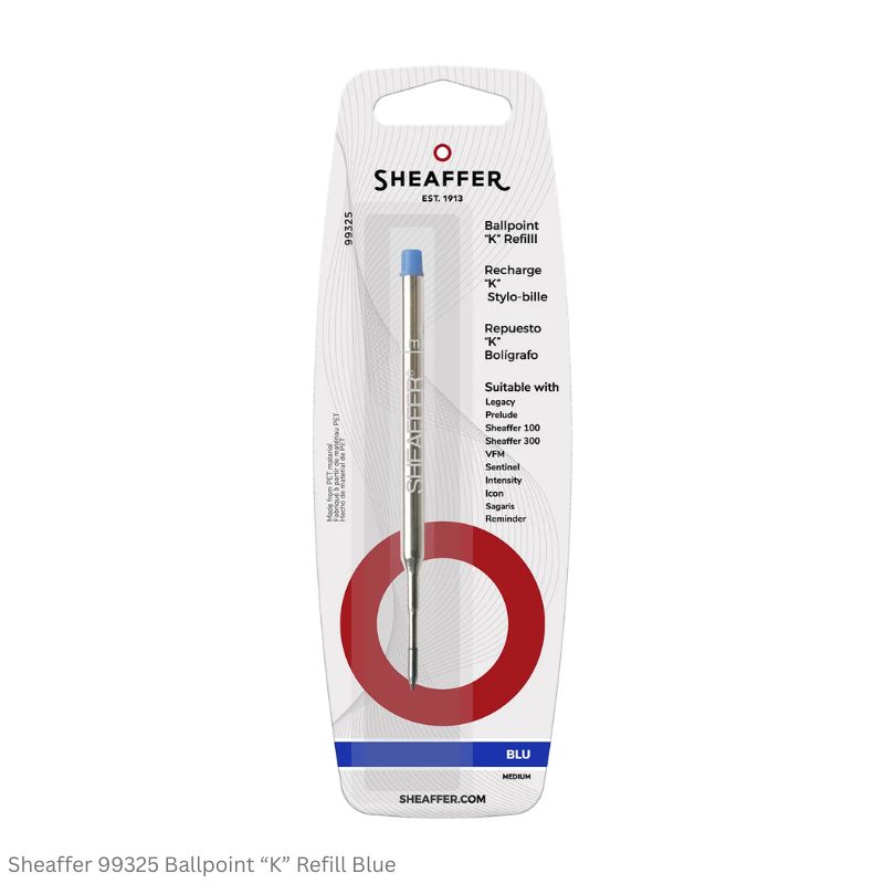 Sheaffer Ballpoint K Refill Ink Black and Blue Medium Point