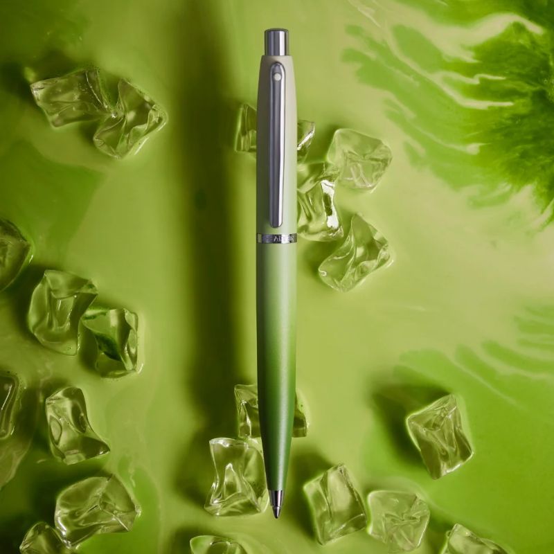 Sheaffer VFM 9431 Matcha Edition Green Ombre Gradient Ballpoint Pen with Chrome-Plated Trims